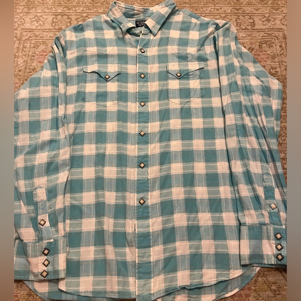 Men’s XL Polo Pearl Snap Button Down Shirt